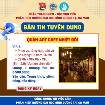 CAFE NHIỆT ĐỚI TUYỂN DỤNG