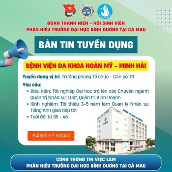 BỆNH VIỆN ĐA KHOA HOÀN MỸ MINH HẢI TUYỂN DỤNG