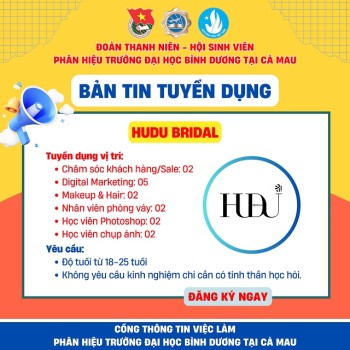 HUDU BRIDAL TUYỂN DỤNG