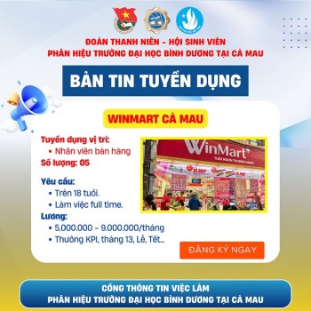 WINMART CÀ MAU TUYỂN DỤNG