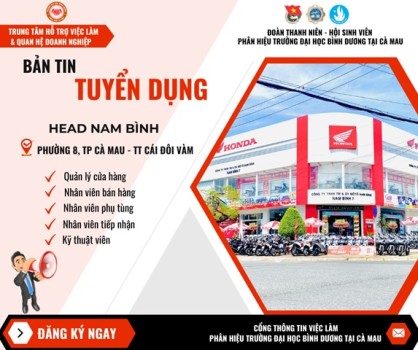 HEAD NAM BÌNH TUYỂN DỤNG