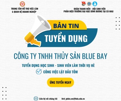 CÔNG TY TNHH THỦY SẢN BLUE BAY TUYỂN DỤNG