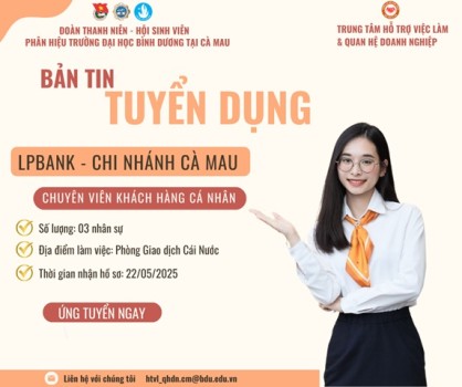 LPBANK CHI NHÁNH CÀ MAU TUYỂN DỤNG