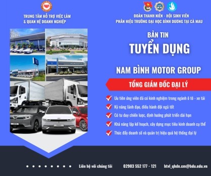 NAM BÌNH MOTOR GROUP TUYỂN DỤNG