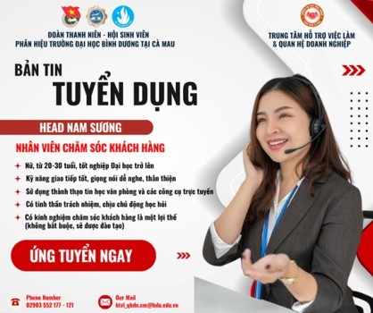 HEAD NAM SƯƠNG TUYỂN DỤNG
