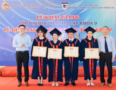 TỔ CHỨC THÀNH CÔNG LỄ KHAI GIẢNG LỚP ĐẠI HỌC LUẬT K9 VÀ BẾ GIẢNG LỚP K1, K2 TẠI PHÂN HIỆU CÀ MAU