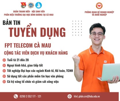 FPT TELECOM CÀ MAU TUYỂN DỤNG
