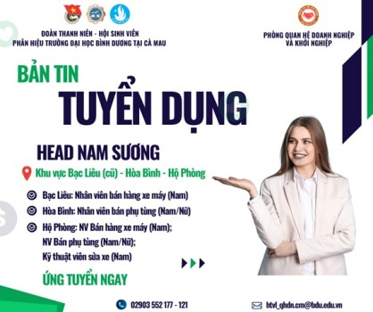 HEAD NAM SƯƠNG TUYỂN DỤNG