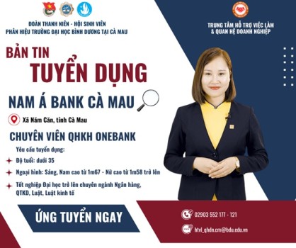 NAM Á BANK CÀ MAU TUYỂN DỤNG