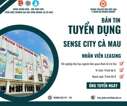 SENSE CITY CÀ MAU TUYỂN DỤNG