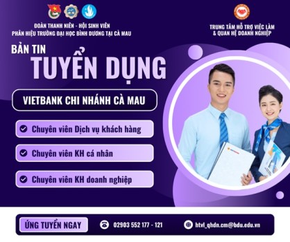 VIETBANK CHI NHÁNH CÀ MAU TUYỂN DỤNG