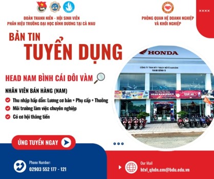 HEAD NAM BÌNH CÁI ĐÔI VÀM TUYỂN DỤNG