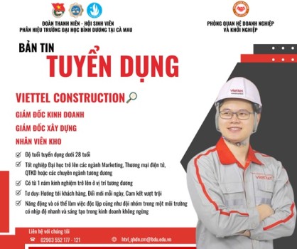 VIETTEL CONSTRUCTION TUYỂN DỤNG