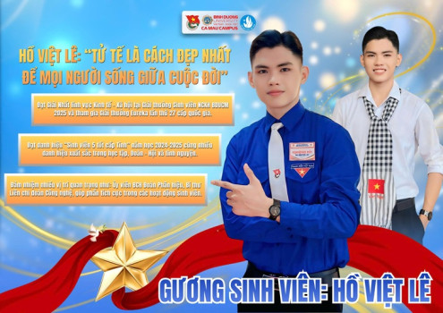 GƯƠNG SÁNG SINH VIÊN: HỒ VIỆT LÊ – HÀNH TRÌNH CỦA SỰ TỬ TẾ VÀ NỖ LỰC KHÔNG NGỪNG