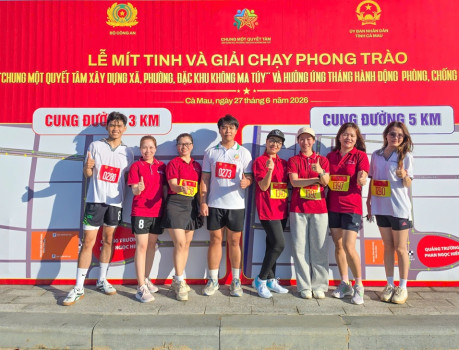 CBNV, GIẢNG VIÊN VÀ SINH VIÊN PHÂN HIỆU HƯỞNG ỨNG GIẢI CHẠY PHÒNG, CHỐNG MA TÚY NĂM 2026