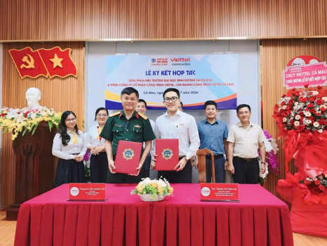 BDU CÀ MAU KÝ KẾT HỢP TÁC VỚI CHI NHÁNH CÔNG TRÌNH VIETTEL CÀ MAU, MỞ RỘNG CƠ HỘI HỌC TẬP VÀ VIỆC LÀM CHO SINH VIÊN