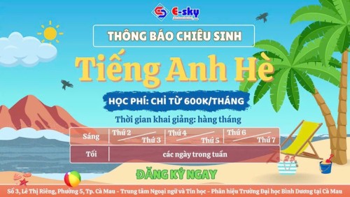 CÙNG E-SKY CHÀO HÈ RỘN RÀNG – SẴN SÀNG HỌC TẬP