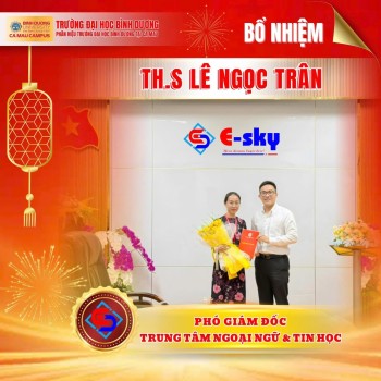 CHÚC MỪNG TH.S LÊ NGỌC TRÂN – TÂN PHÓ GIÁM ĐỐC TRUNG TÂM NGOẠI NGỮ VÀ TIN HỌC