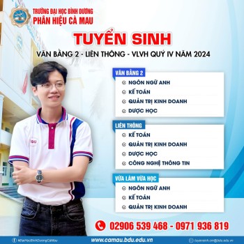 Thông tin tuyển sinh các lớp VB2 - Liên thông - VLVH - Qúy IV, năm 2024