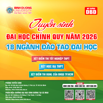 BDU TUYỂN SINH ĐẠI HỌC CHÍNH QUY NĂM 2026