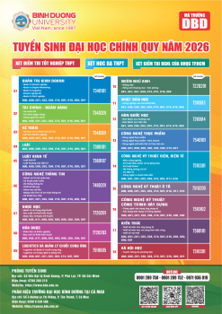 BDU TUYỂN SINH ĐẠI HỌC CHÍNH QUY NĂM 2026