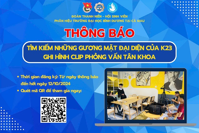 TUYỂN SINH VIÊN GHI HÌNH CLIP PHỎNG VẤN TÂN KHOA