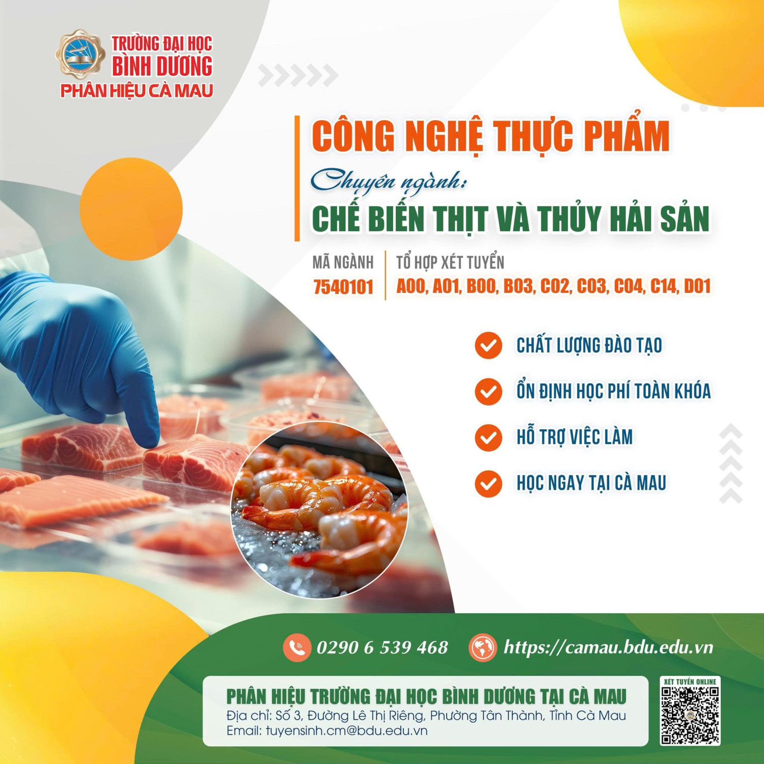 CÔNG NGHỆ THỰC PHẨM – NGÀNH HỌC GẮN LIỀN VỚI THẾ MẠNH THỦY SẢN CÀ MAU