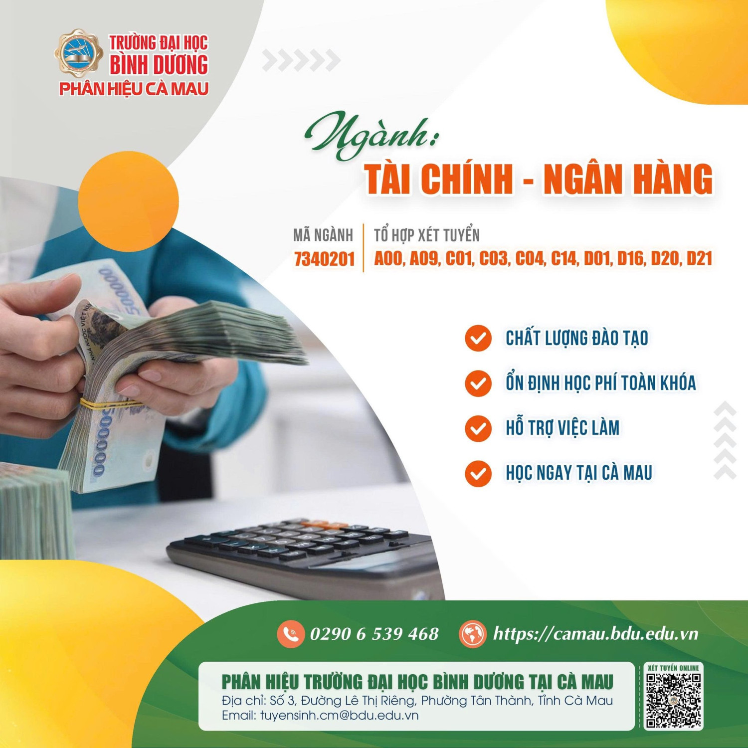 TÀI CHÍNH – NGÂN HÀNG: NGÀNH HỌC GẮN LIỀN VỚI SỰ PHÁT TRIỂN KINH TẾ CÀ MAU