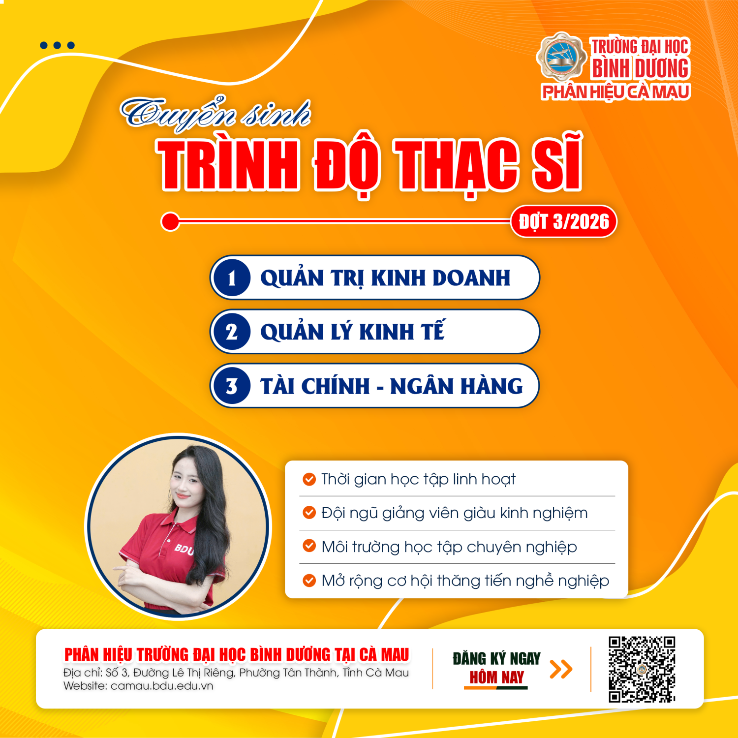 Tuyến sinh trình độ thạc sĩ đợt III năm 2026
